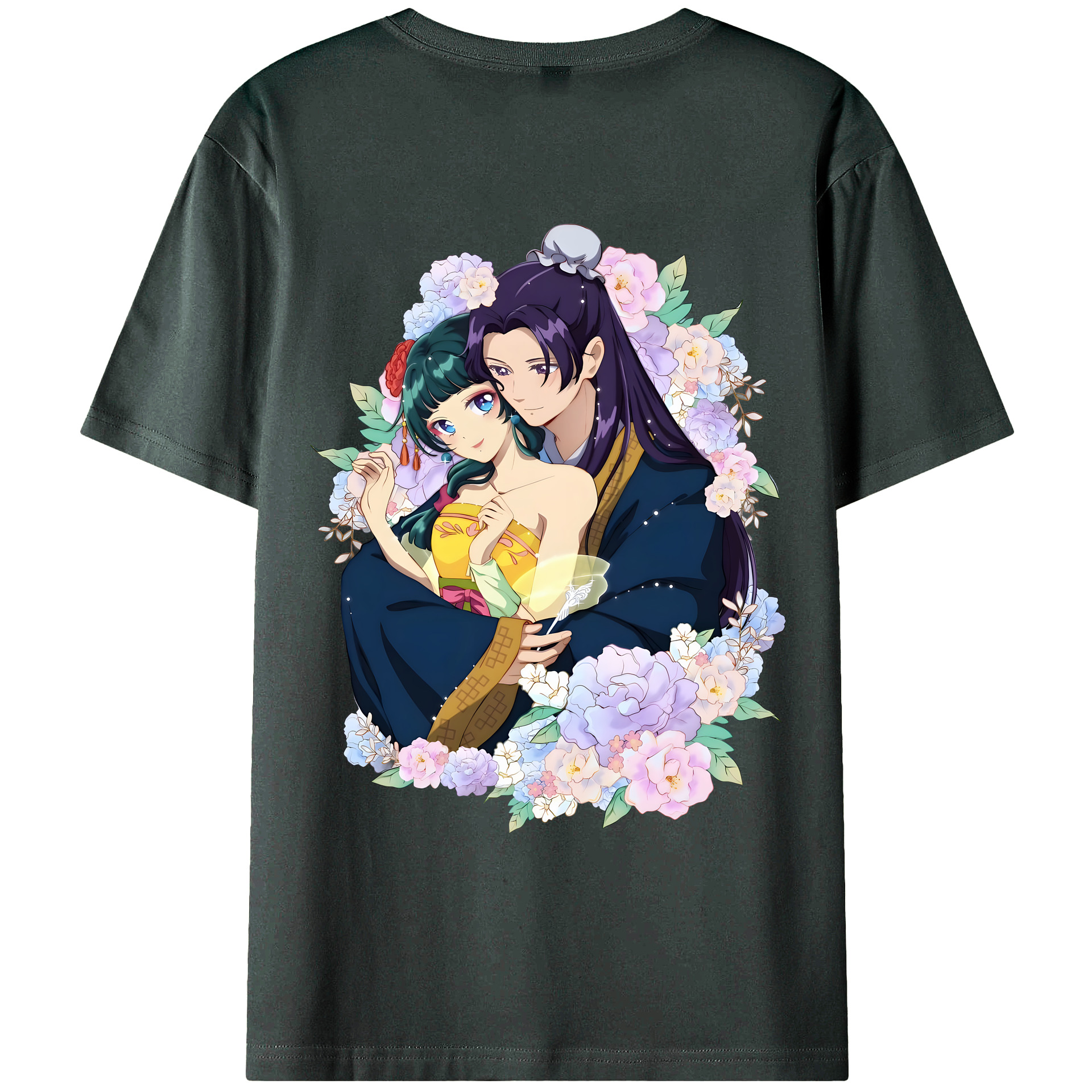 （画像用） 薬屋のひとりごと The Apothecary Diaries 綿100％ メンズ半袖Tシャツ（バックプリント） 通気性